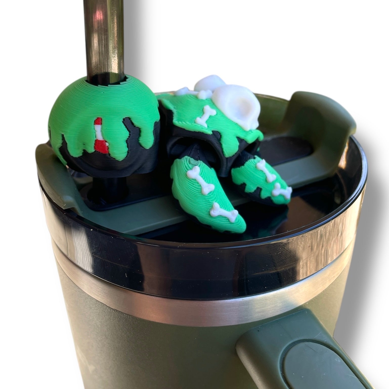Insulated Cup Tumbler Toppers - 3d Printed Articulated Tumber Bling Straw Decor