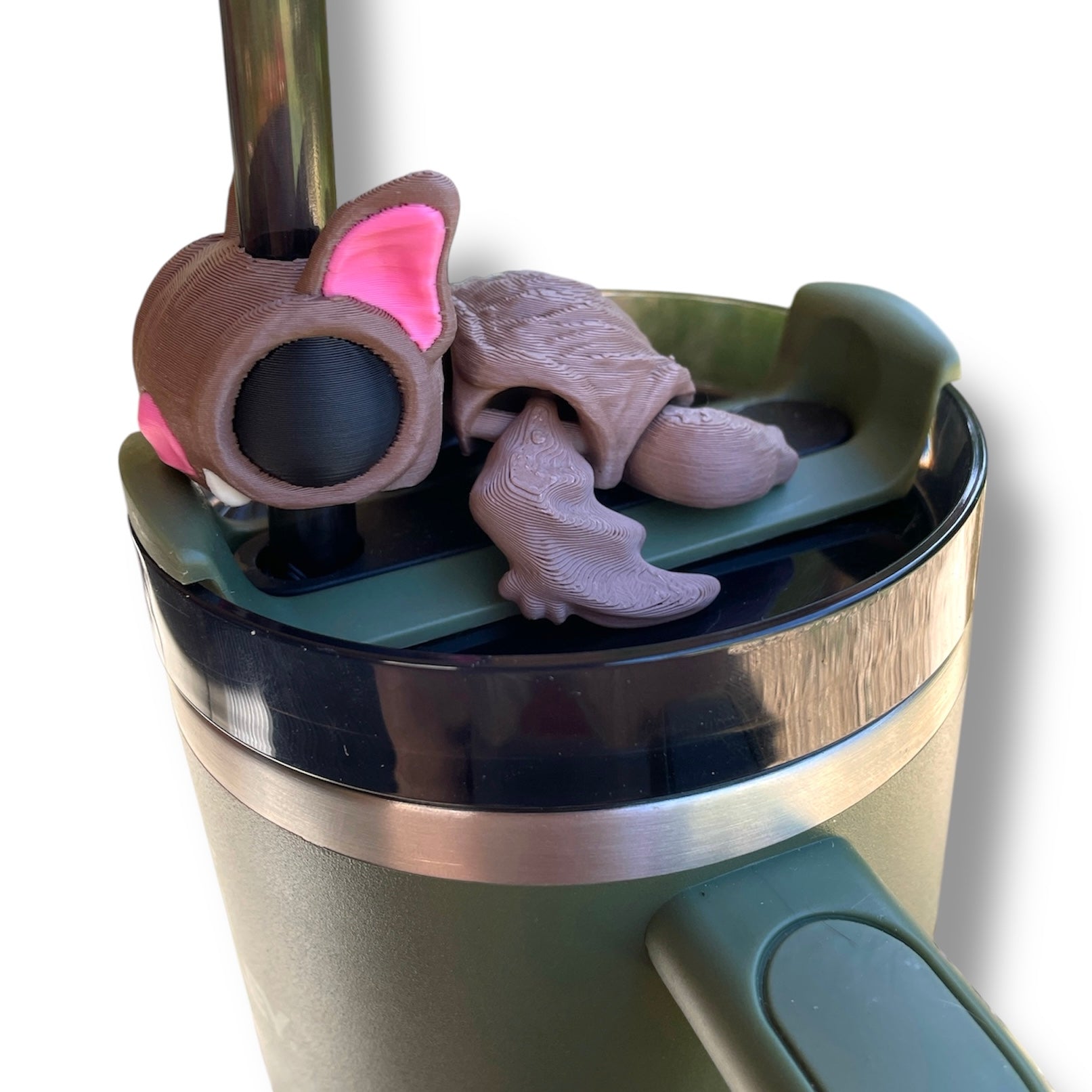 Insulated Cup Tumbler Toppers - 3d Printed Articulated Tumber Bling Straw Decor