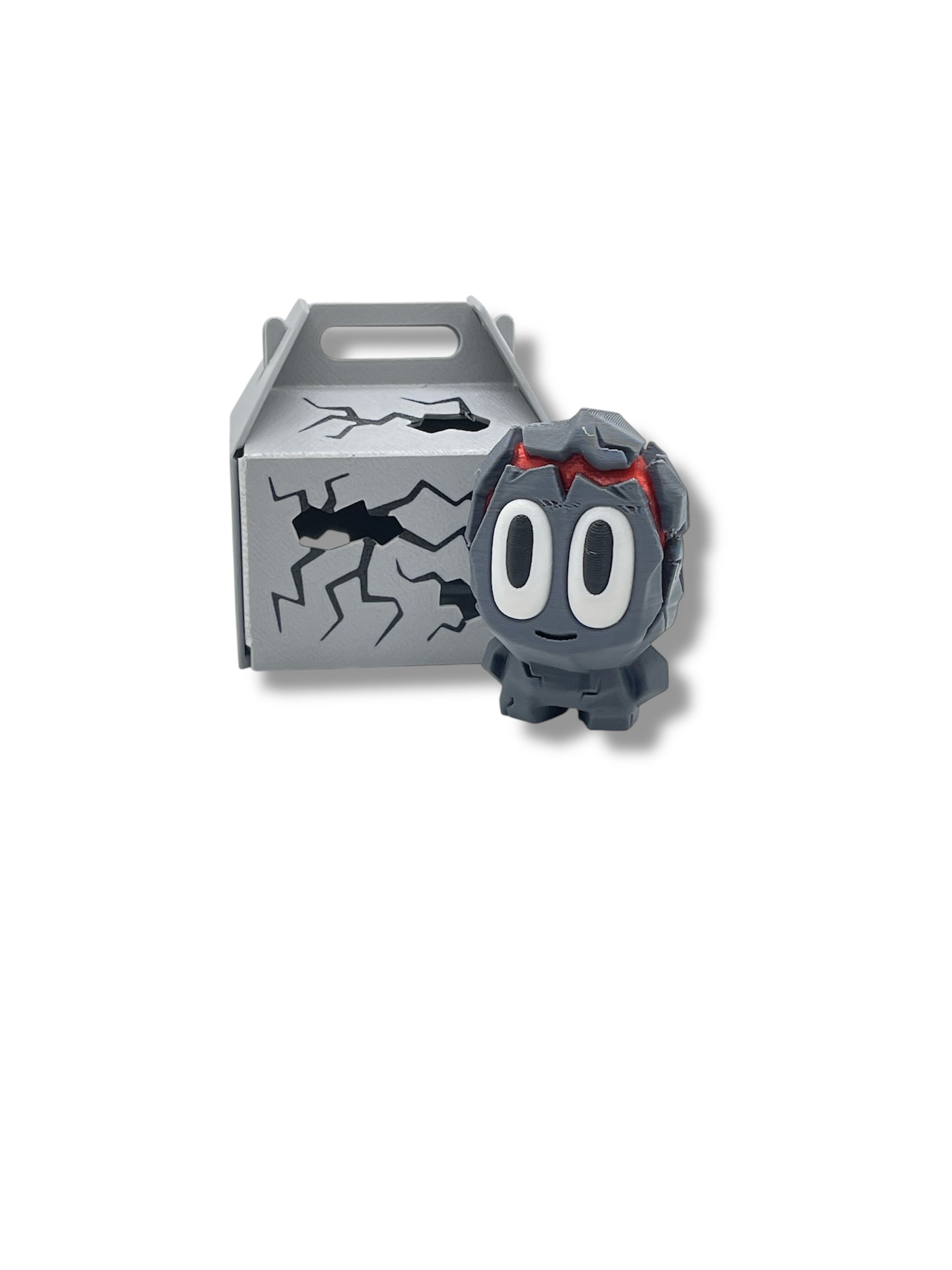 Adorable Pet Rock with Carrier - 3d Printed Figurine Decor