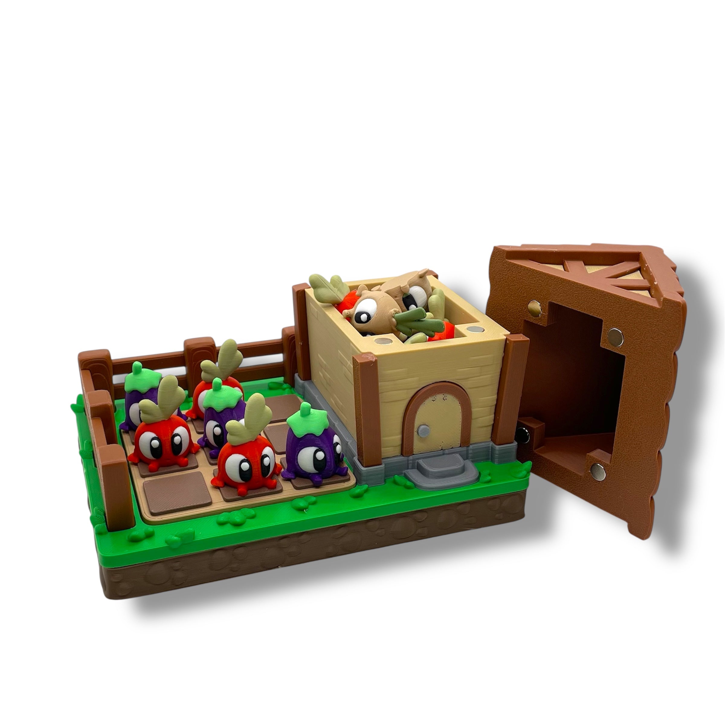 Magnetic Veggie Garden Set – With Tic-Tac-Toe & Storage Roof!