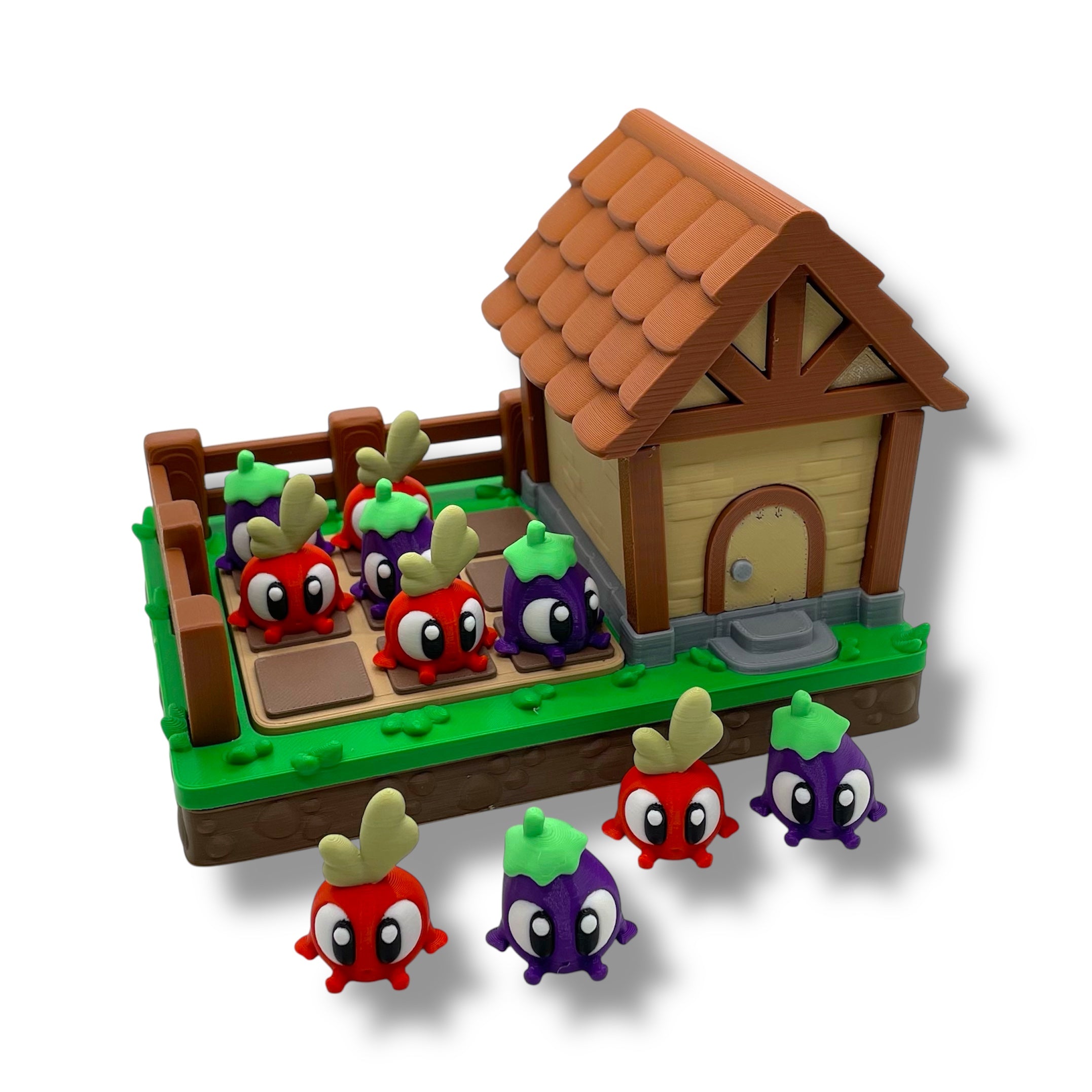 Magnetic Veggie Garden Set – With Tic-Tac-Toe & Storage Roof!