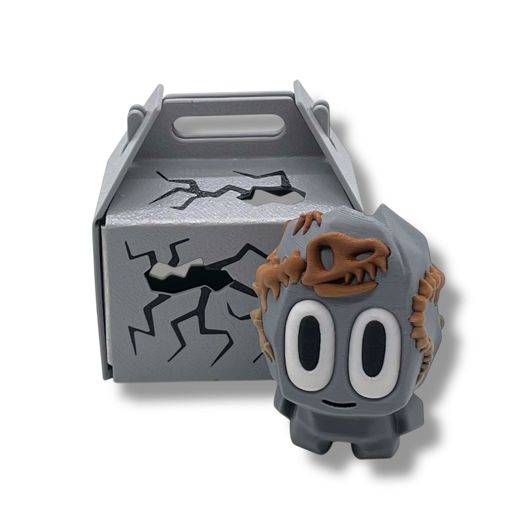 Adorable Pet Rock with Carrier - 3d Printed Figurine Decor