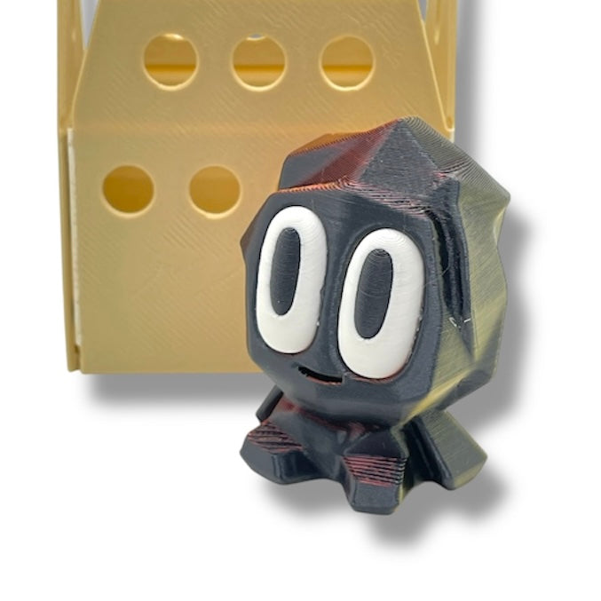Adorable Pet Rock with Carrier - 3d Printed Figurine Decor