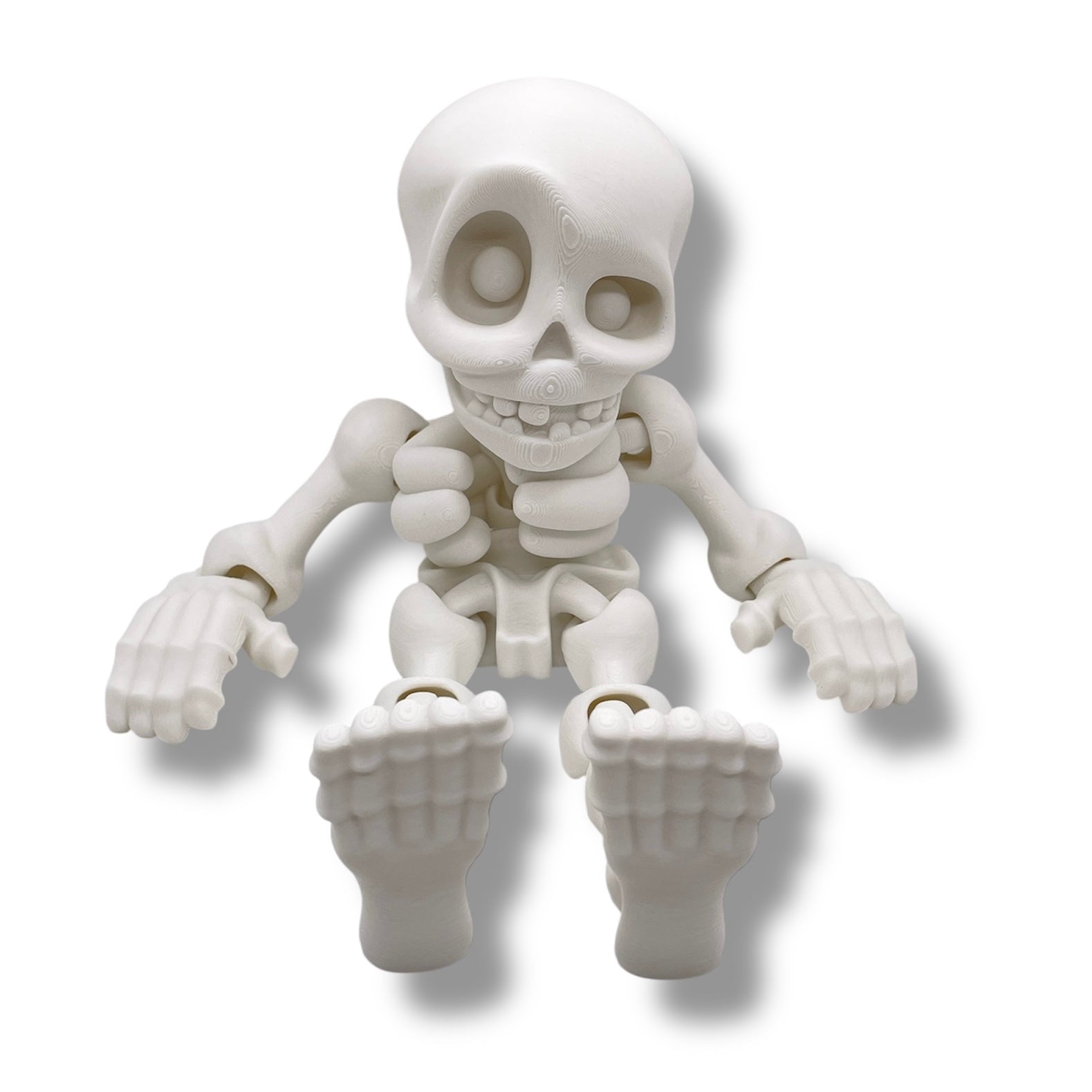 9.5" Articulated 3D Printed Skeleton – Halloween Decoration, Posable Skeleton Figure