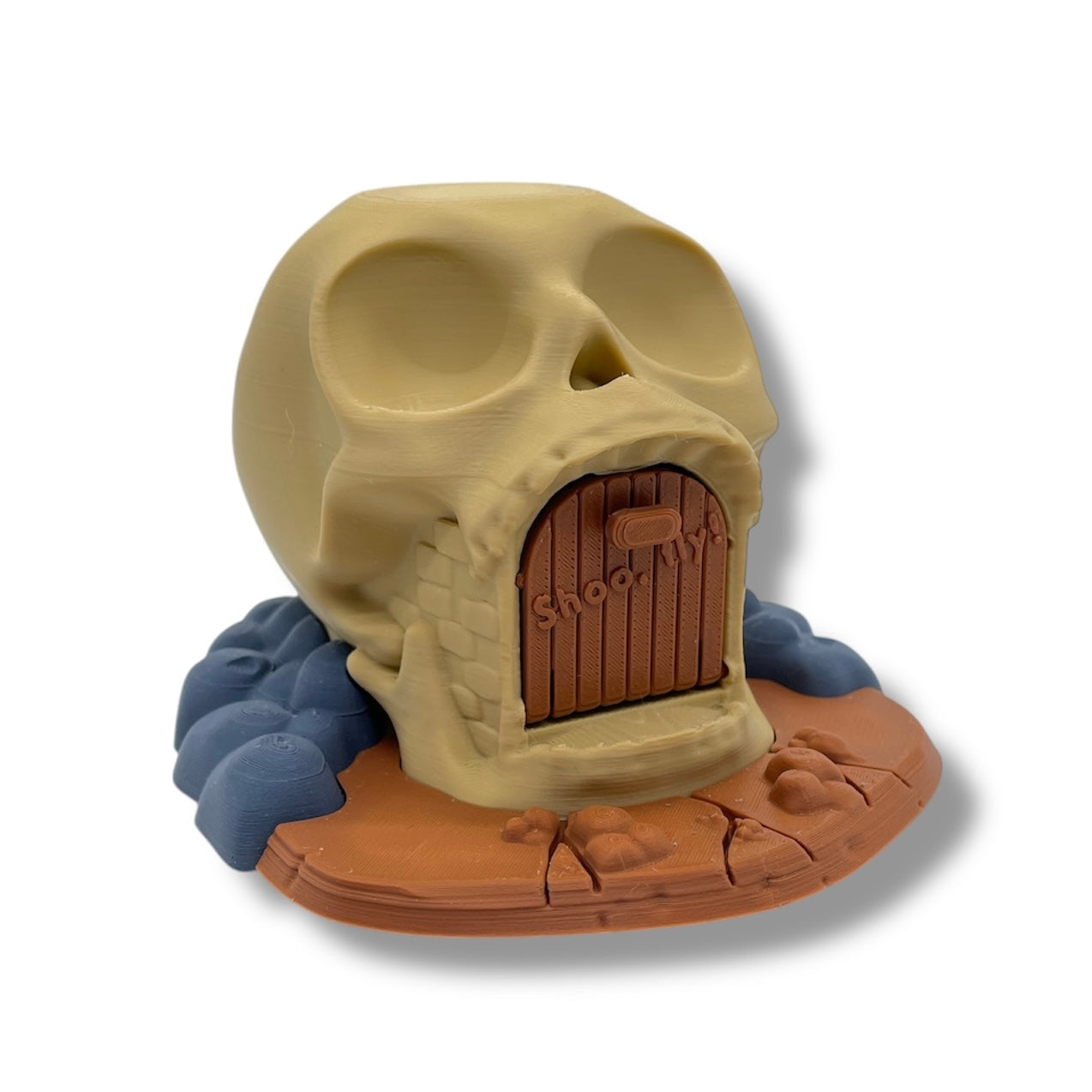 Halloween Skull House Set - With Crows & Spiders - 3d Printed, Articulated, Decor