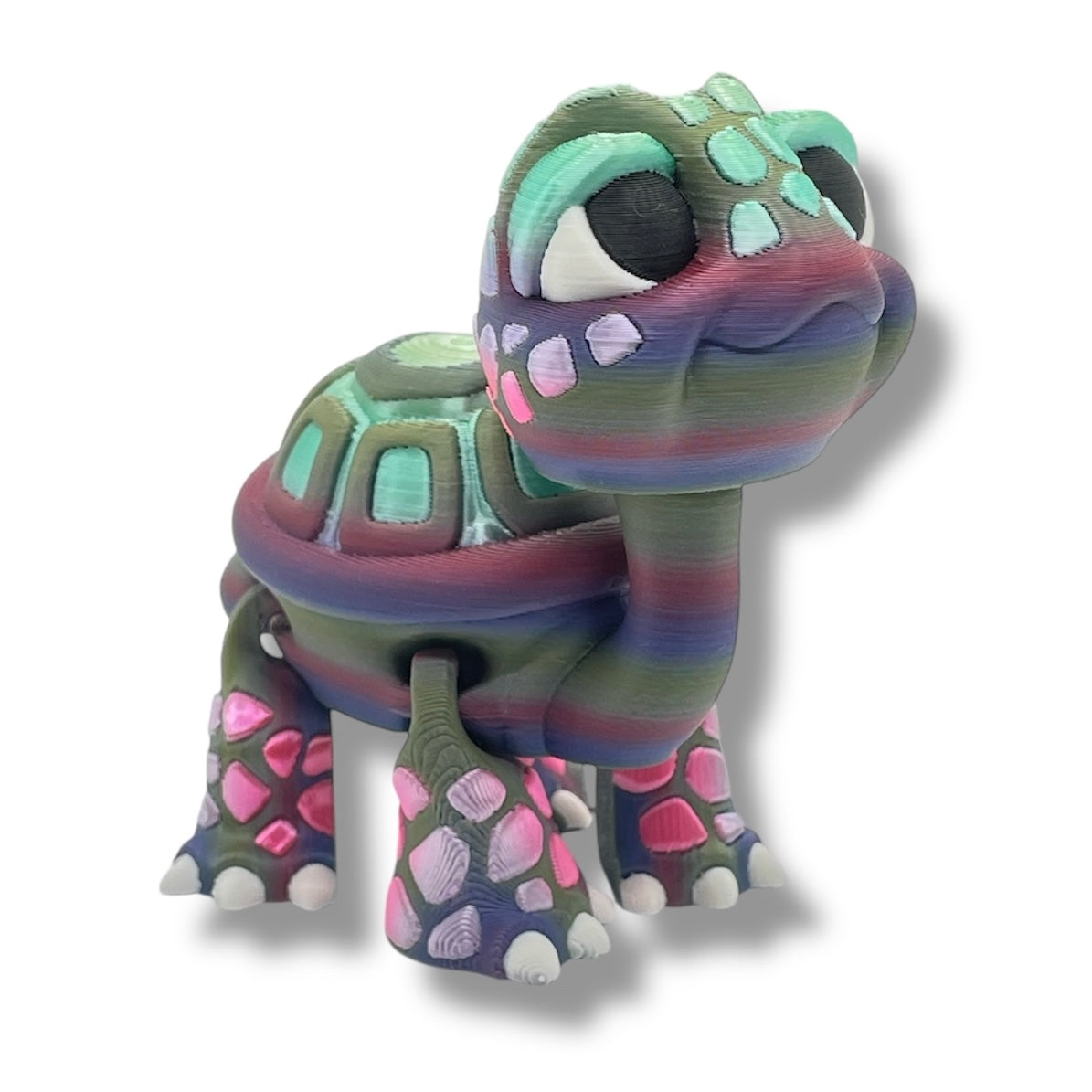 Adorable 3d Printed Standing Baby Turtle - Articulated 3d Printed Cartoon Style Decor Gift