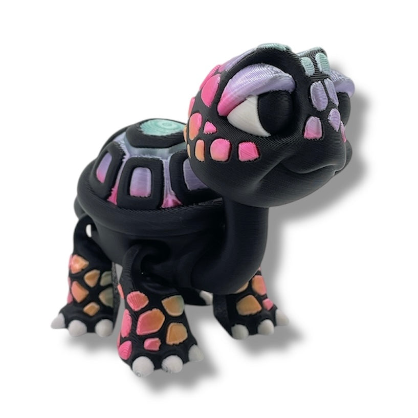 Adorable 3d Printed Standing Baby Turtle - Articulated 3d Printed Cartoon Style Decor Gift