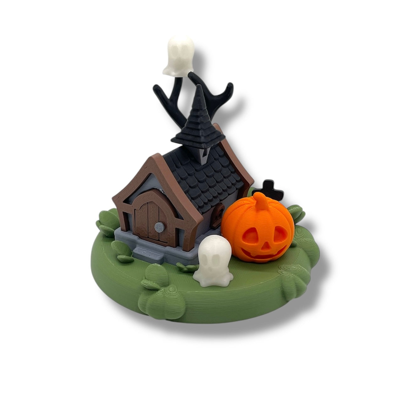 Micro Haunted Hut – Halloween Houses with Ghosts & Pumpkins - Spooky Cute Collectible Decor