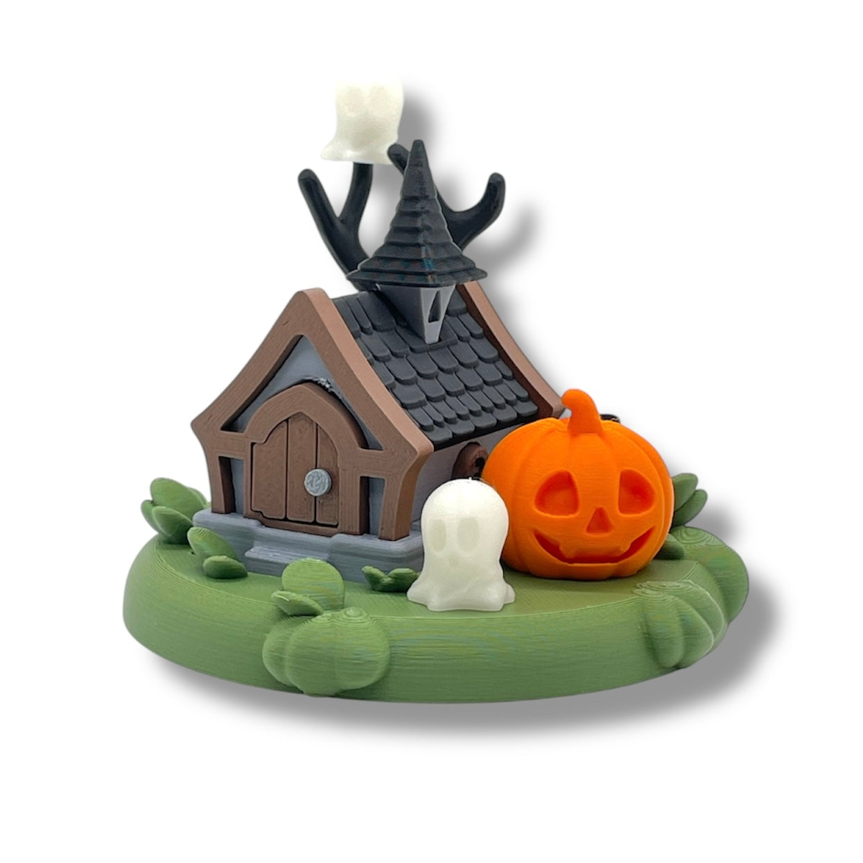 Micro Haunted Hut – Halloween Houses with Ghosts & Pumpkins - Spooky Cute Collectible Decor
