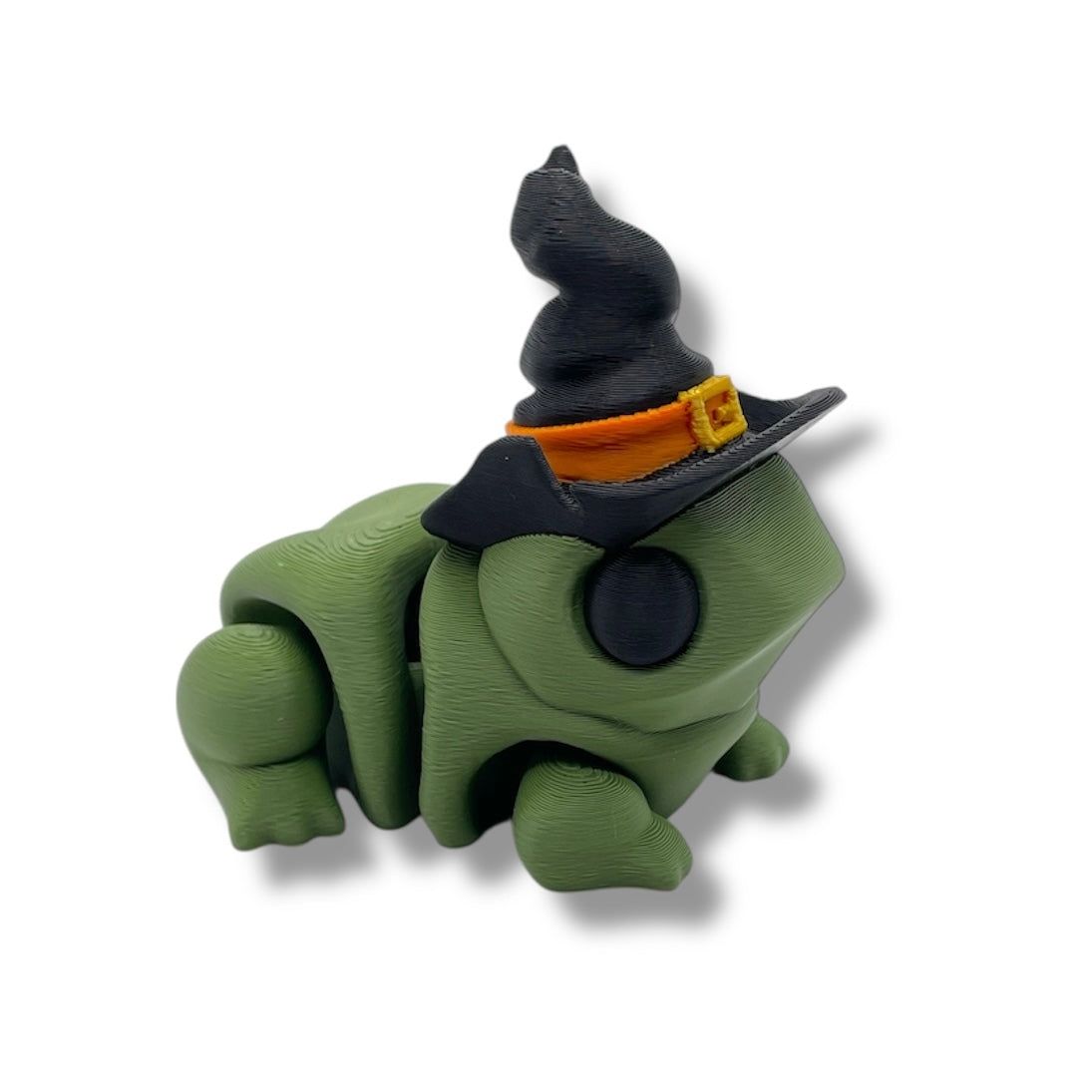 Witchy Hat Frog - 3d Printed Articulated Figurine Halloween Plastic Ornament