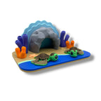 🐢 Tiny Turtle Beach Habitat – Collectible Ocean Scene Decor