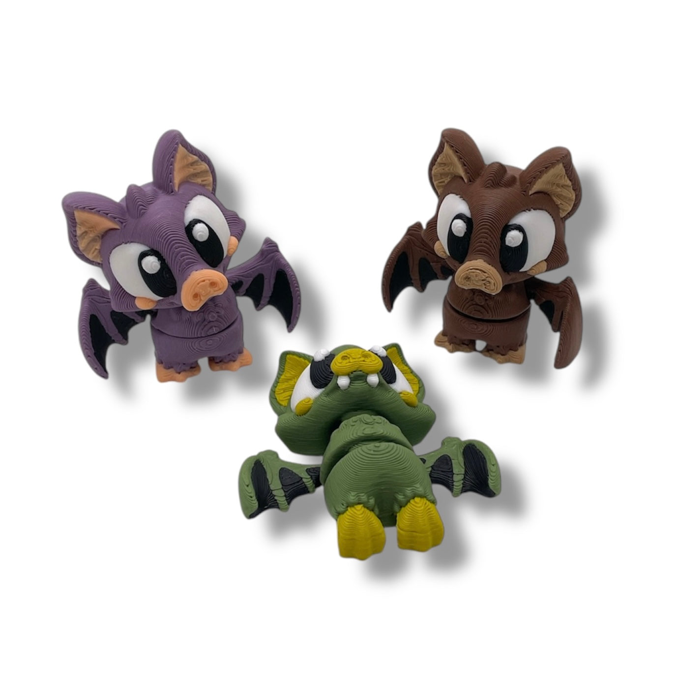 Creep and Cooky Bat Cave with 3 Bats - Spooky Fun Desk Decor