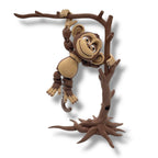 Playful Articulated Monkey – 5.5" Desk Pet Decor with Optional Tree