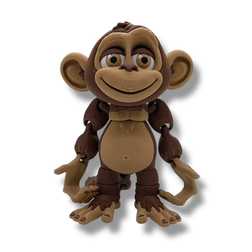 Playful Articulated Monkey – 5.5" Desk Pet Decor with Optional Tree