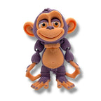 Playful Articulated Monkey – 5.5" Desk Pet Decor with Optional Tree
