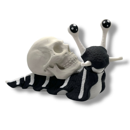 7" Cute Snail Desk Companion with Swappable Shells – Articulated Desk Pet Figure