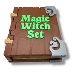 🧙 Magic Witch Desk Pet Set – 3D Printed Desktop Décor