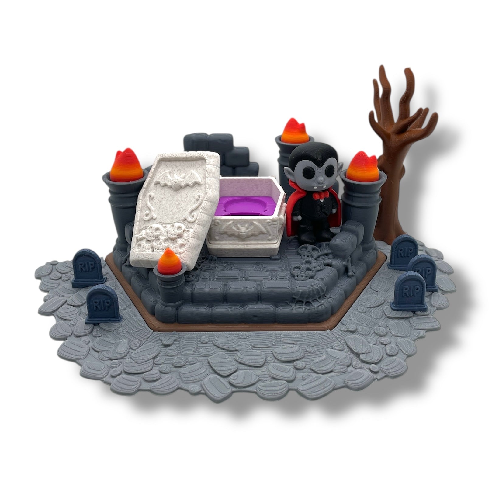 🦇 Dracula’s Haunted Coffin – Compatible with Koza Sets - 3d Printed Desk Decor