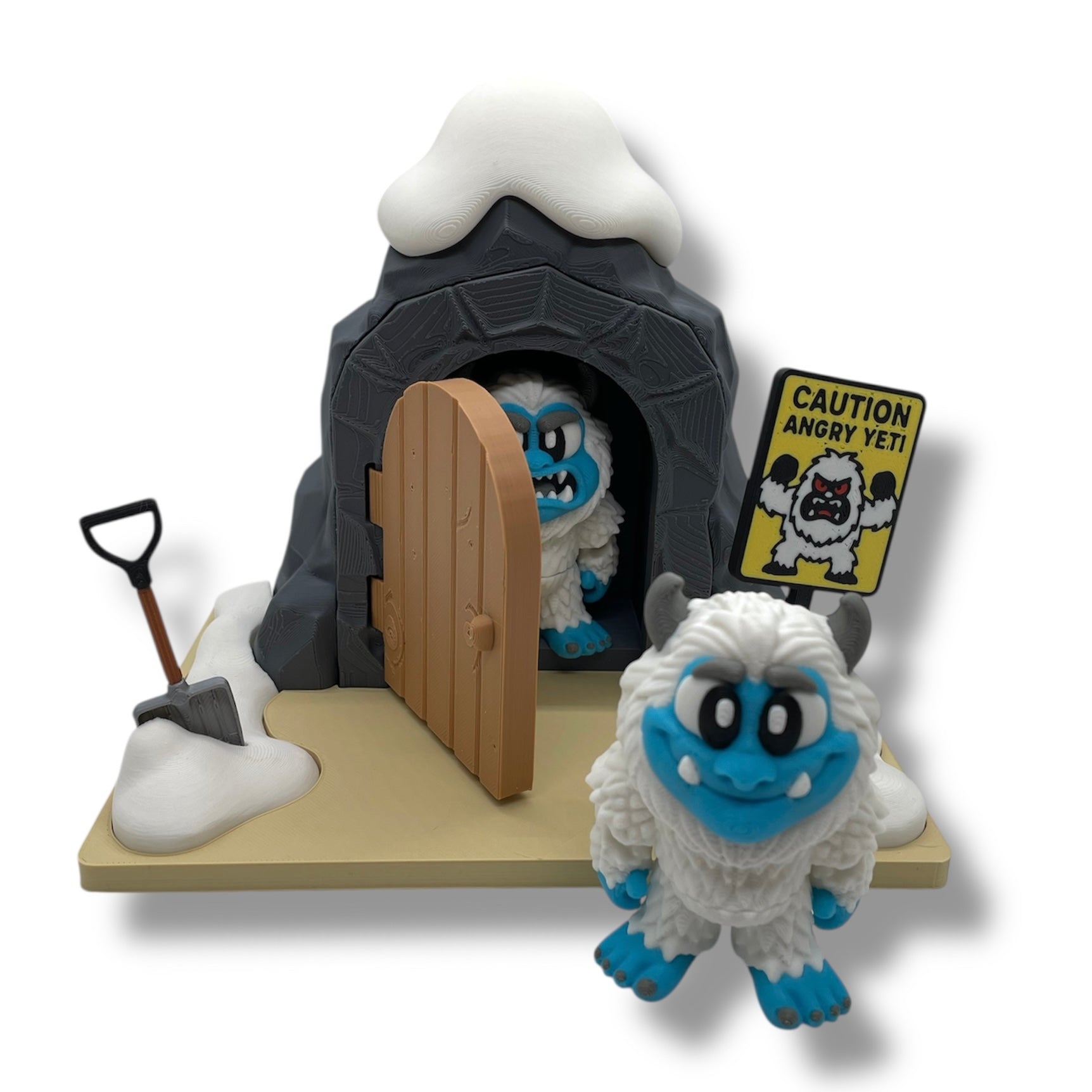 Angry Yeti Desk Pet Set – 3D Printed Desk Top Decor