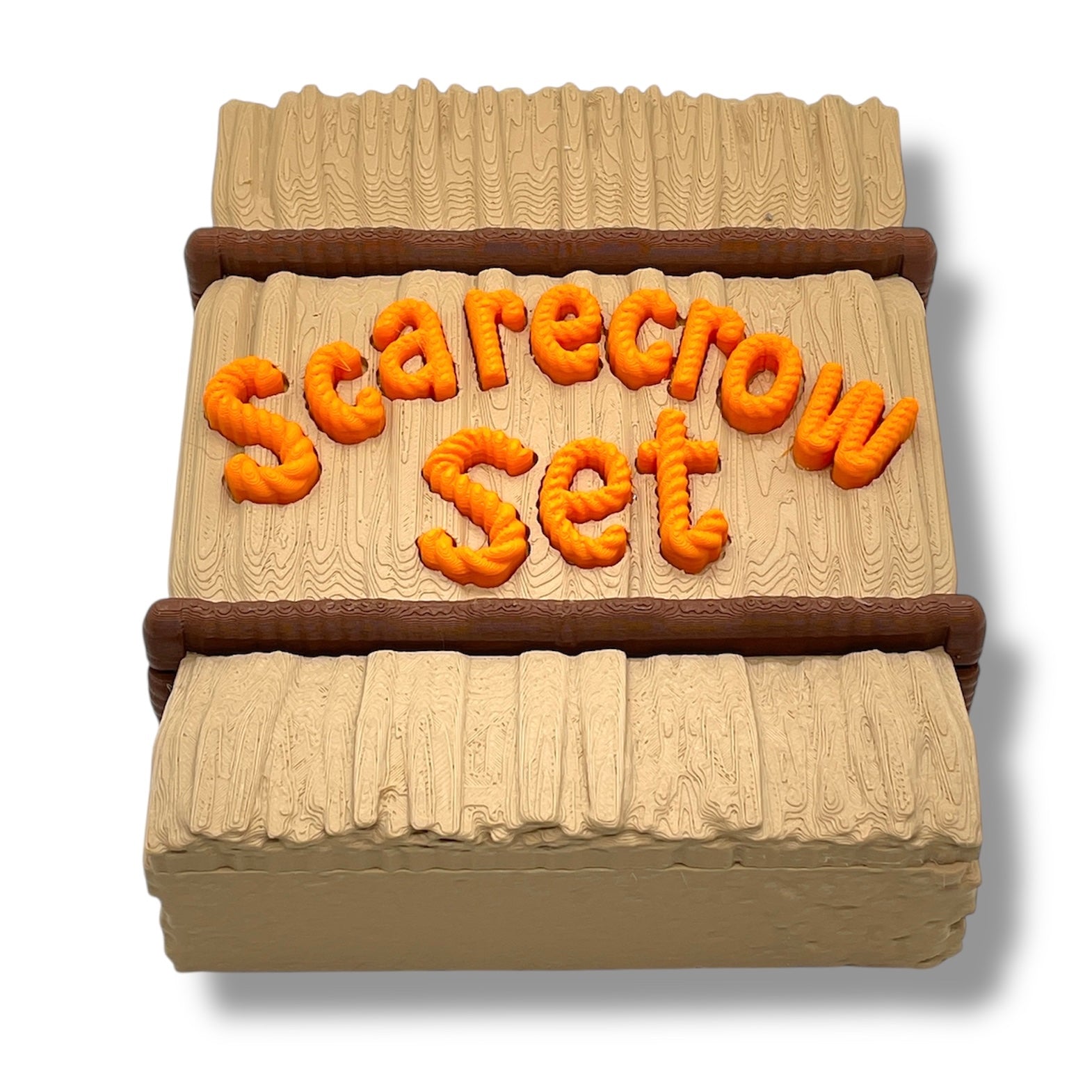 🌾 Enchanted Scarecrow Hay Bale Set – Halloween Desk & Shelf Décor