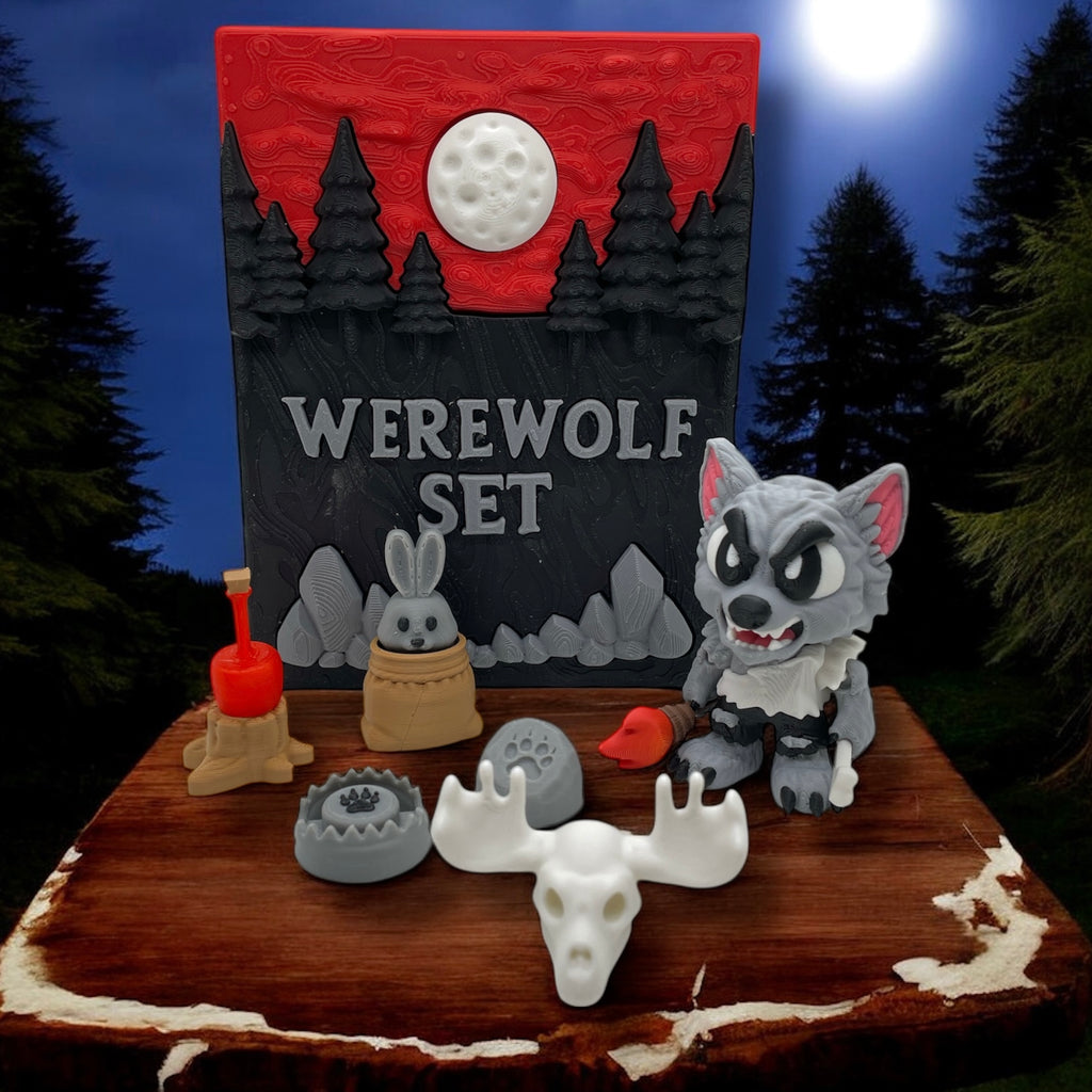🩸 Werewolf Set – Halloween Collectible Set & Desktop Decor