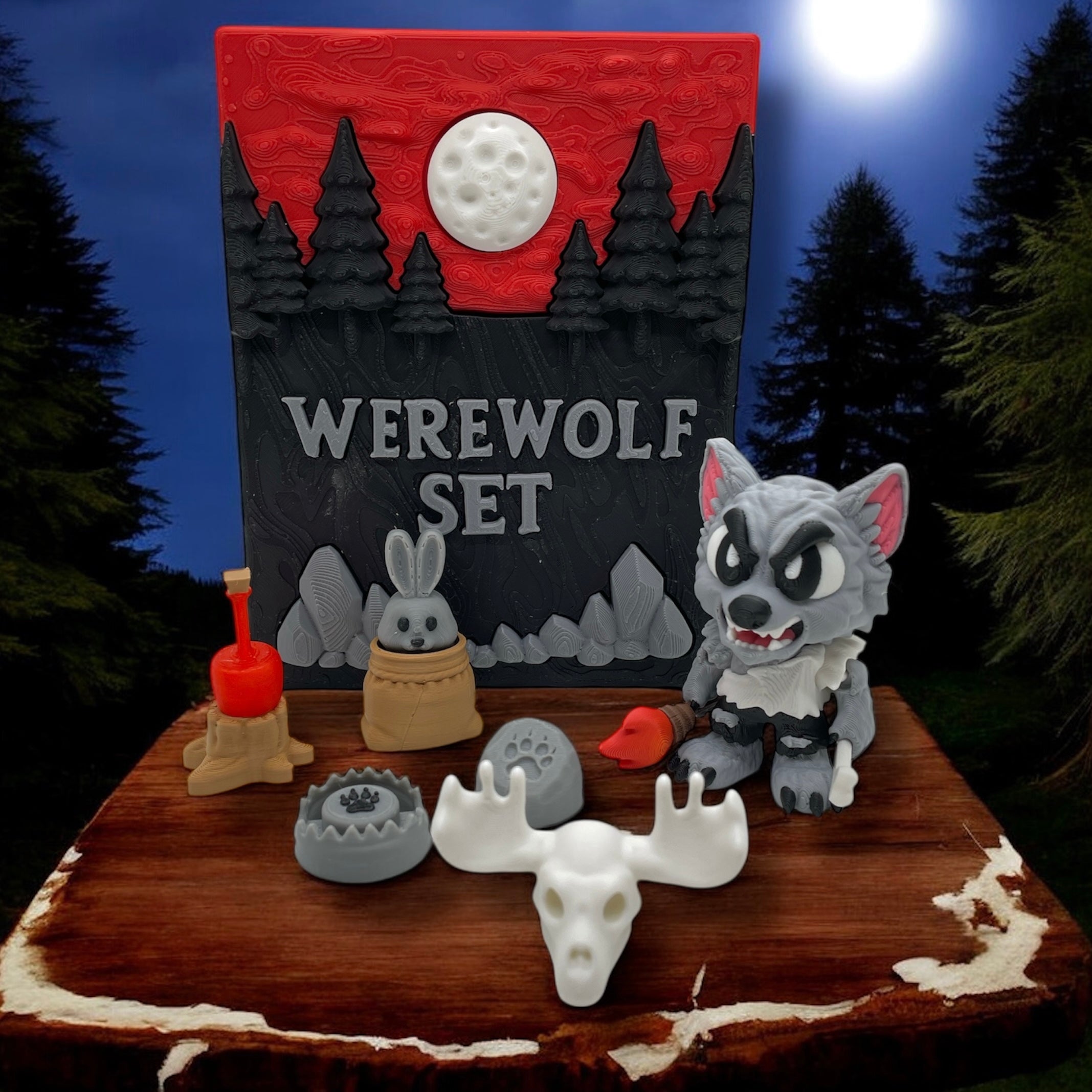🩸 Werewolf Set – Halloween Collectible Set & Desktop Decor