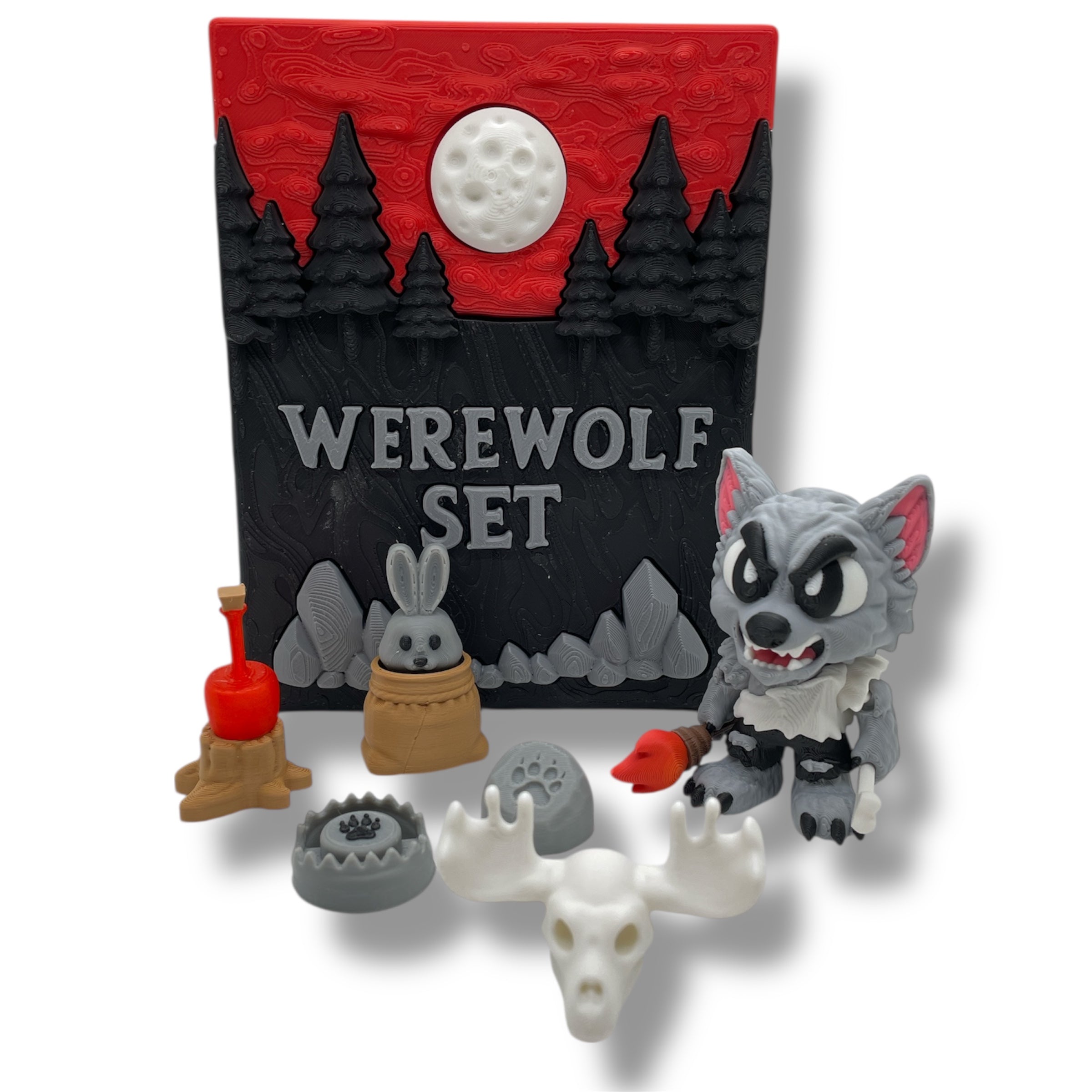 🩸 Werewolf Set – Halloween Collectible Set & Desktop Decor