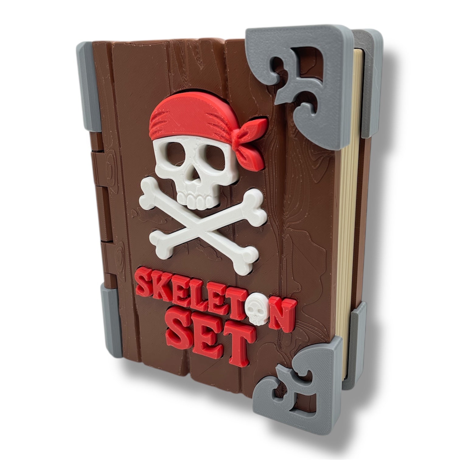 Skeleton Pirate Desk Pet Set - Desk Top Decor w/ Accessories