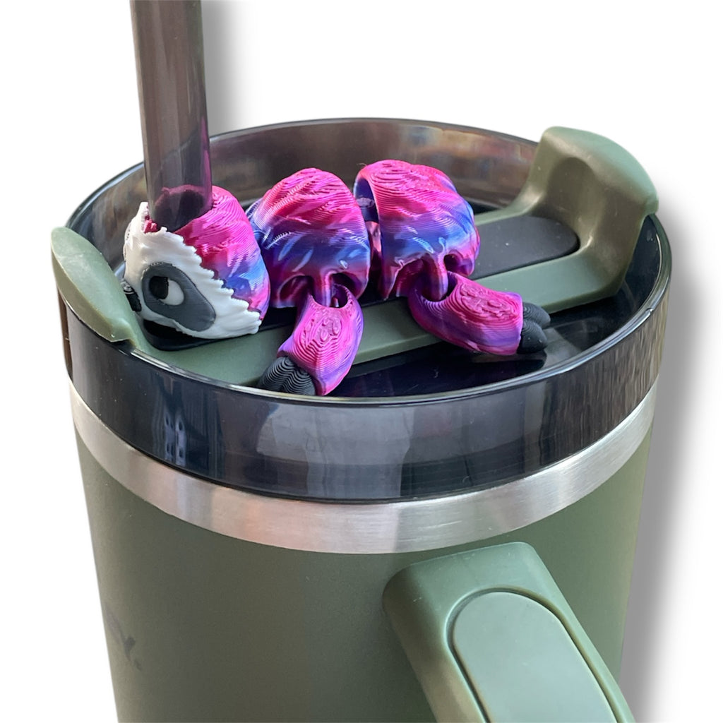 Insulated Cup Tumbler Toppers - 3d Printed Articulated Tumber Bling Straw Decor