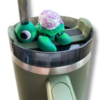 Insulated Cup Tumbler Toppers - 3d Printed Articulated Tumber Bling Straw Decor