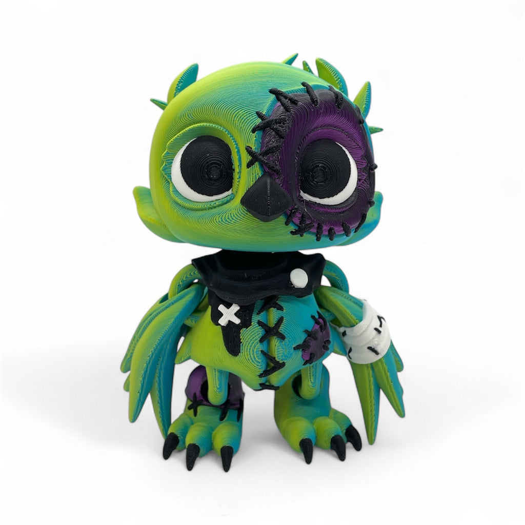 Crowly the Patchwork Owl – 5" Collectible Desk Decor Figurine