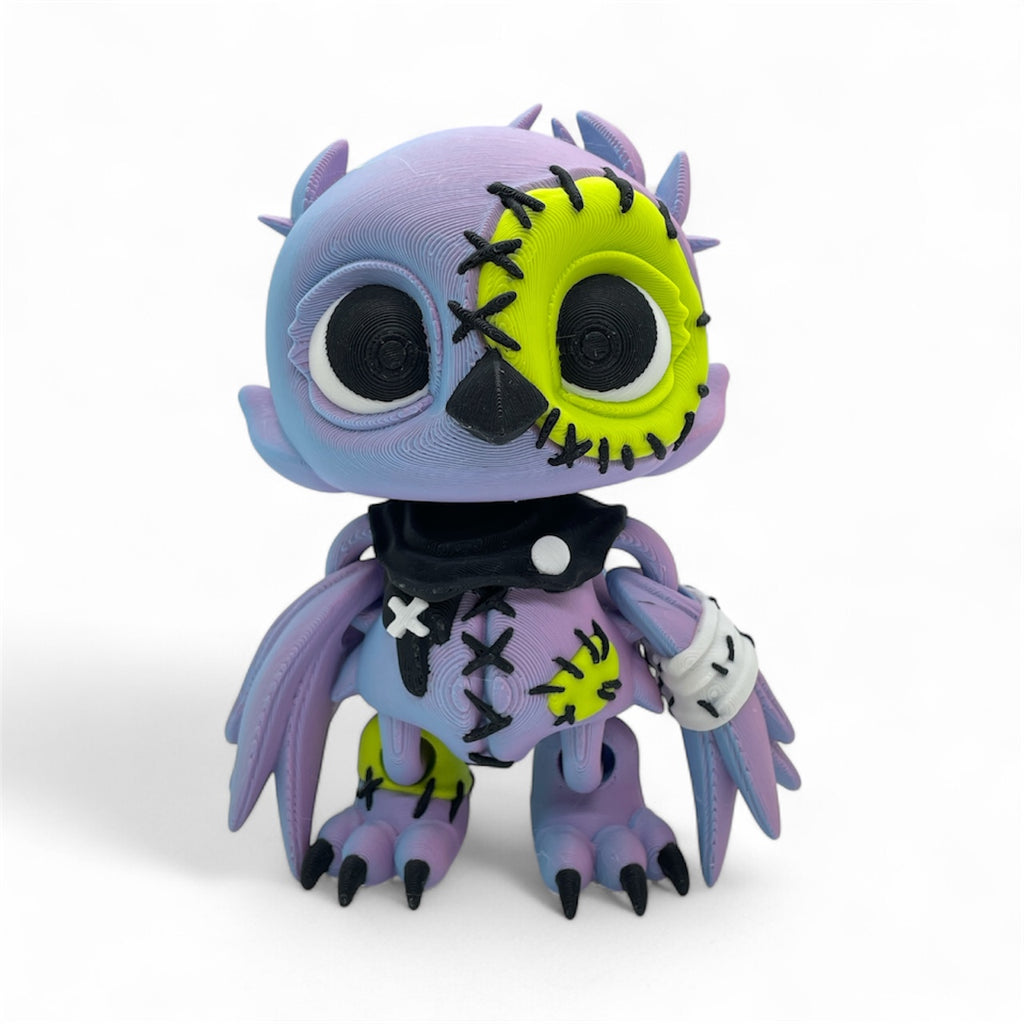 Crowly the Patchwork Owl – 5" Collectible Desk Decor Figurine