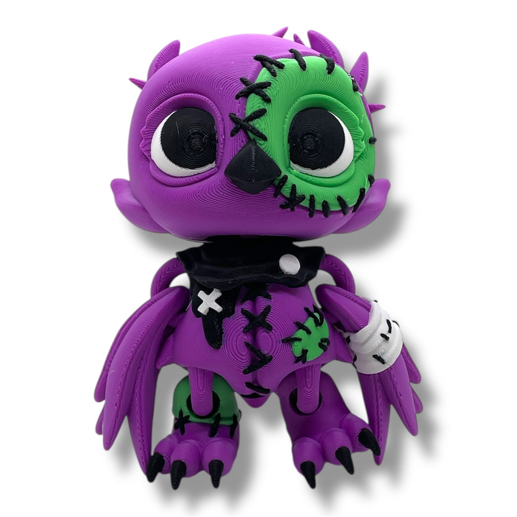 Crowly the Patchwork Owl – 5" Collectible Desk Decor Figurine