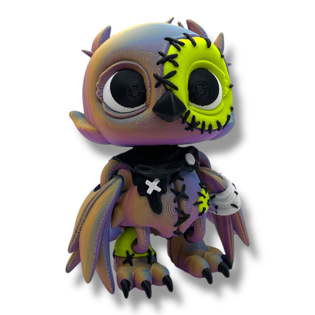 Crowly the Patchwork Owl – 5" Collectible Desk Decor Figurine