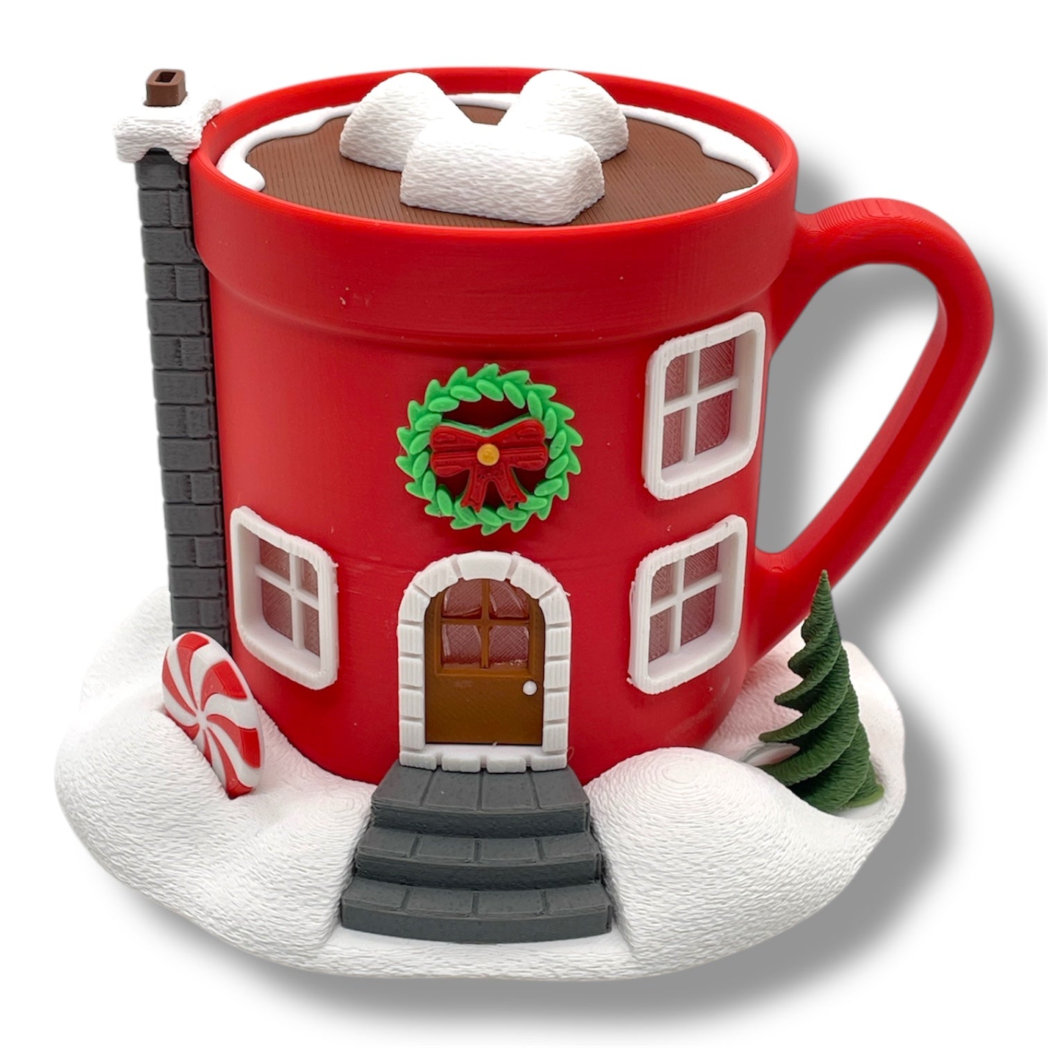 🎄 Christmas Village Tea Light House – 3D Printed Holiday Décor Collection