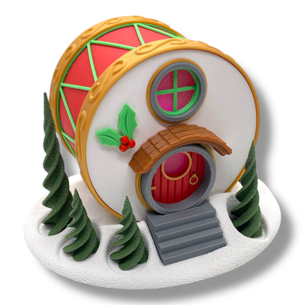 🎄 Christmas Village Tea Light House – 3D Printed Holiday Décor Collection