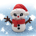 Beautiful 4.5" Snowman Christmas Holiday Decor- 3d Printed Figurine by Gnarly Novelties Prints