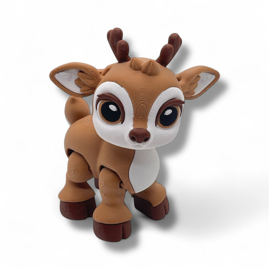 Adorable 5" Reindeer Christmas Holiday Decor- 3d Printed Figurine