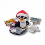 Christmas Penguin Set – “Chill Zone” Holiday Display Desktop Decor
