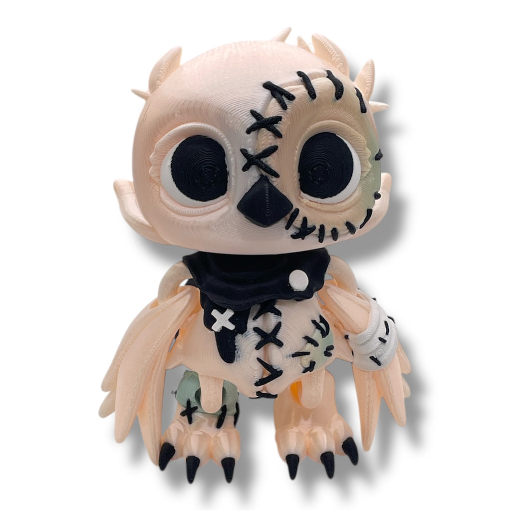 Crowly the Patchwork Owl – 5" Collectible Desk Decor Figurine