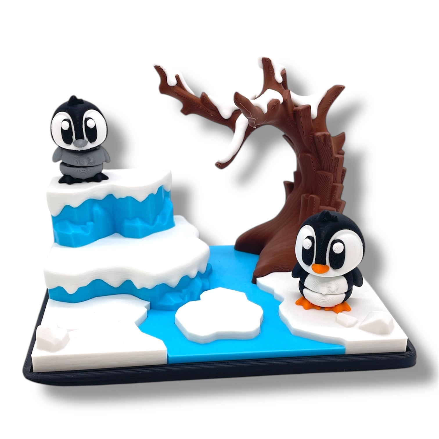 Winter Penguin Set by 3DGob – Arctic Display Scene (5.5” x 4” x 4”)