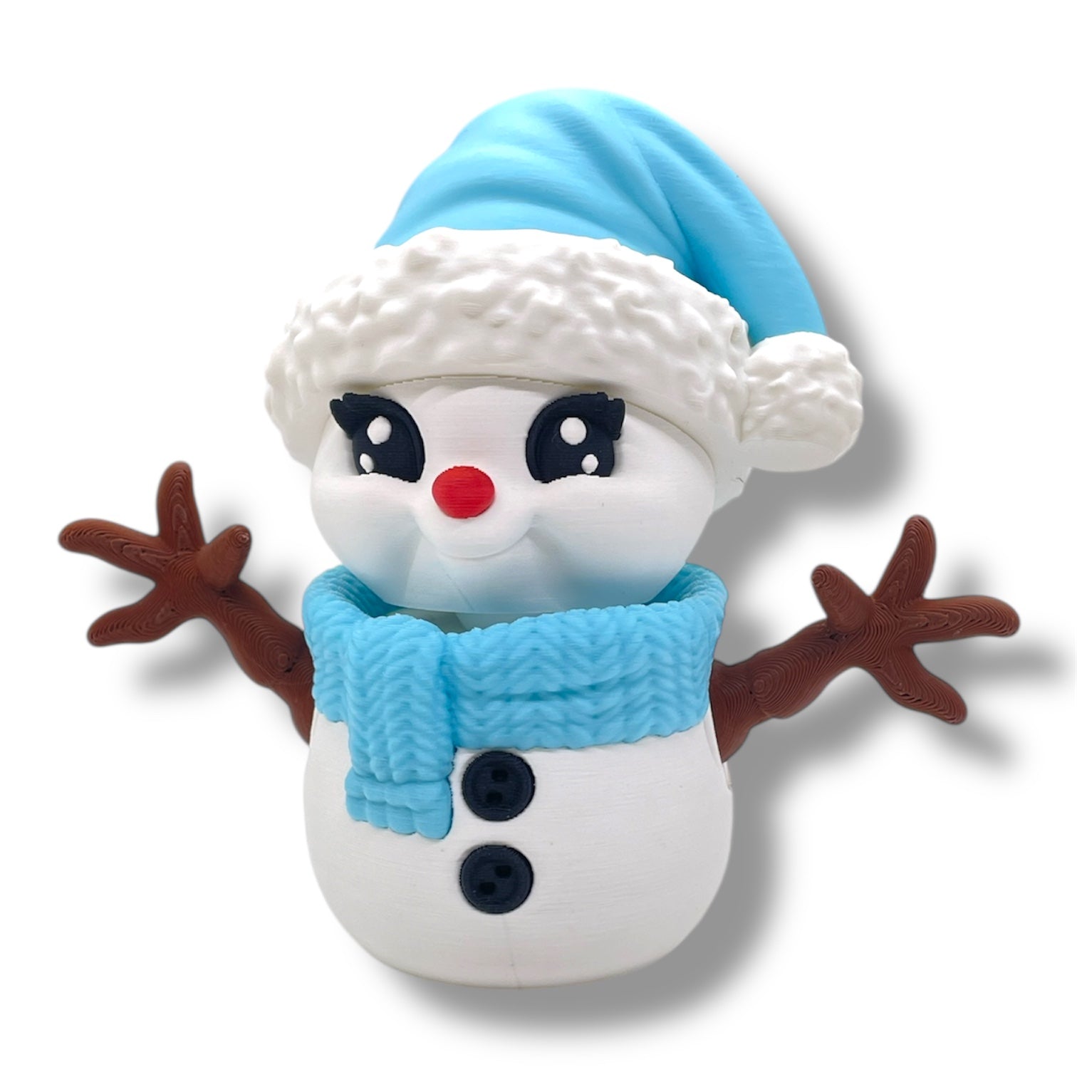 Beautiful 4.5" Snowman Christmas Holiday Decor- 3d Printed Figurine by Gnarly Novelties Prints