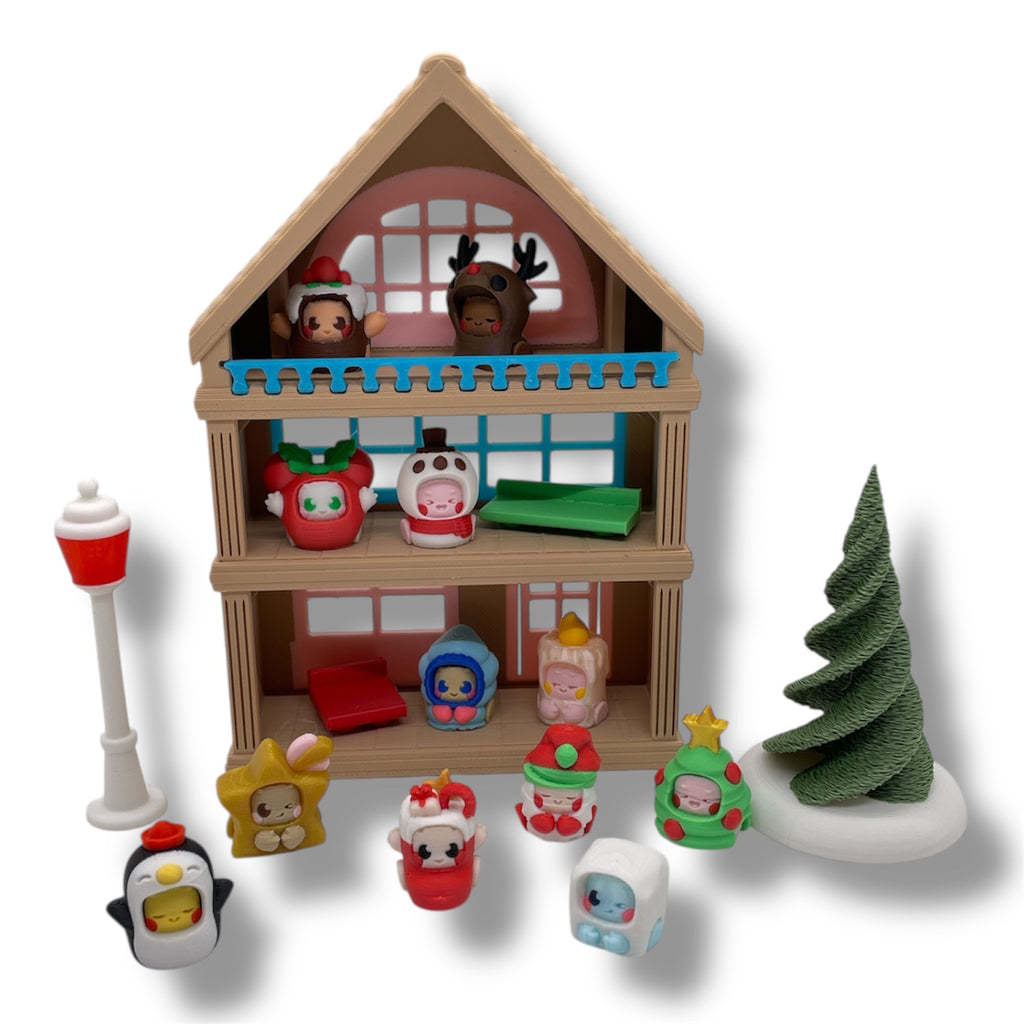 Adorable Peasy Peas & Friends – Christmas Edition | Articulated Christmas Figurines