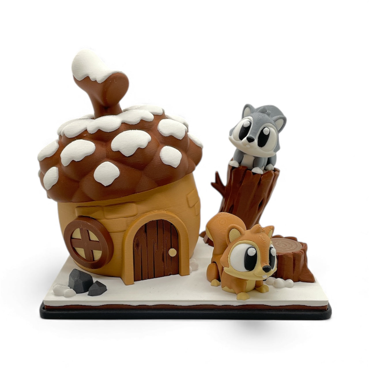 Snowy Acorn Cottage – Cute Squirrel Holiday Woodland Winter Set