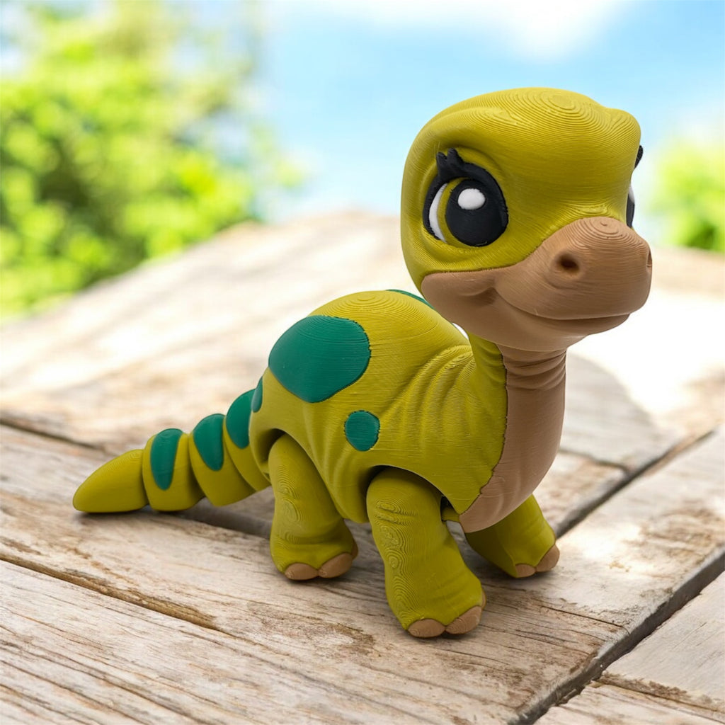 🦕 Long Neck Articulated Brachiosaurus Dino – Dinosaur Desk Decor Collectible
