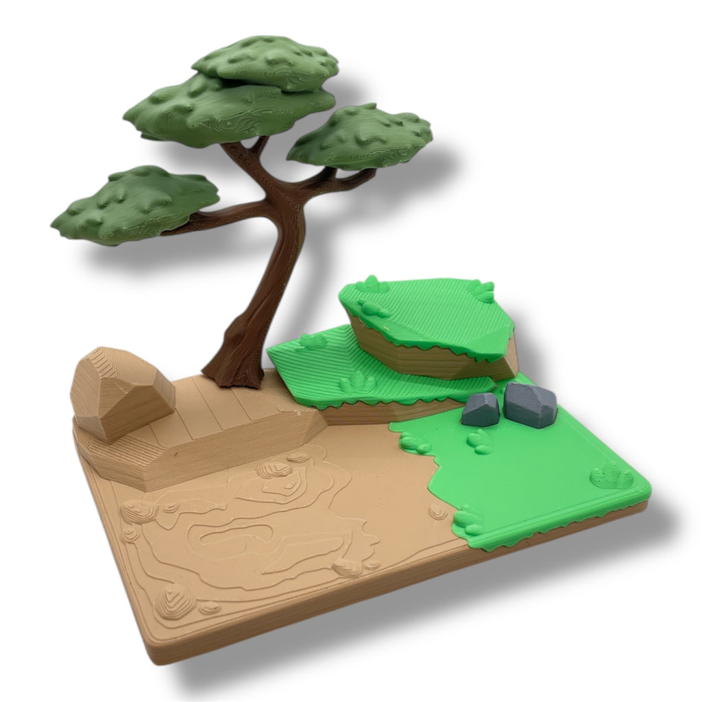 Safari Adventure Savana Habitat – Lion and Giraffe Animal Set