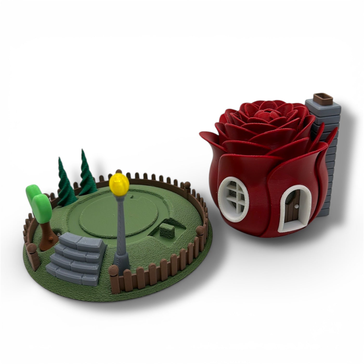 Tea Light Fairy Rose House - Valentines Collection - Desktop Decor