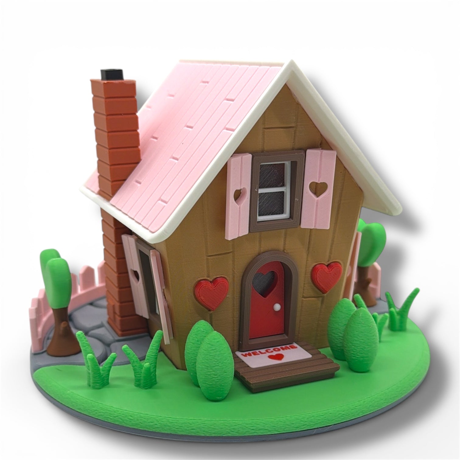Love Shack Valentine Cottage Tea Light House – Whimsical Desk Décor & Collectible Display