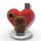 Adorable Heart Cottage Desk Décor – Whimsical Valentine Mini House