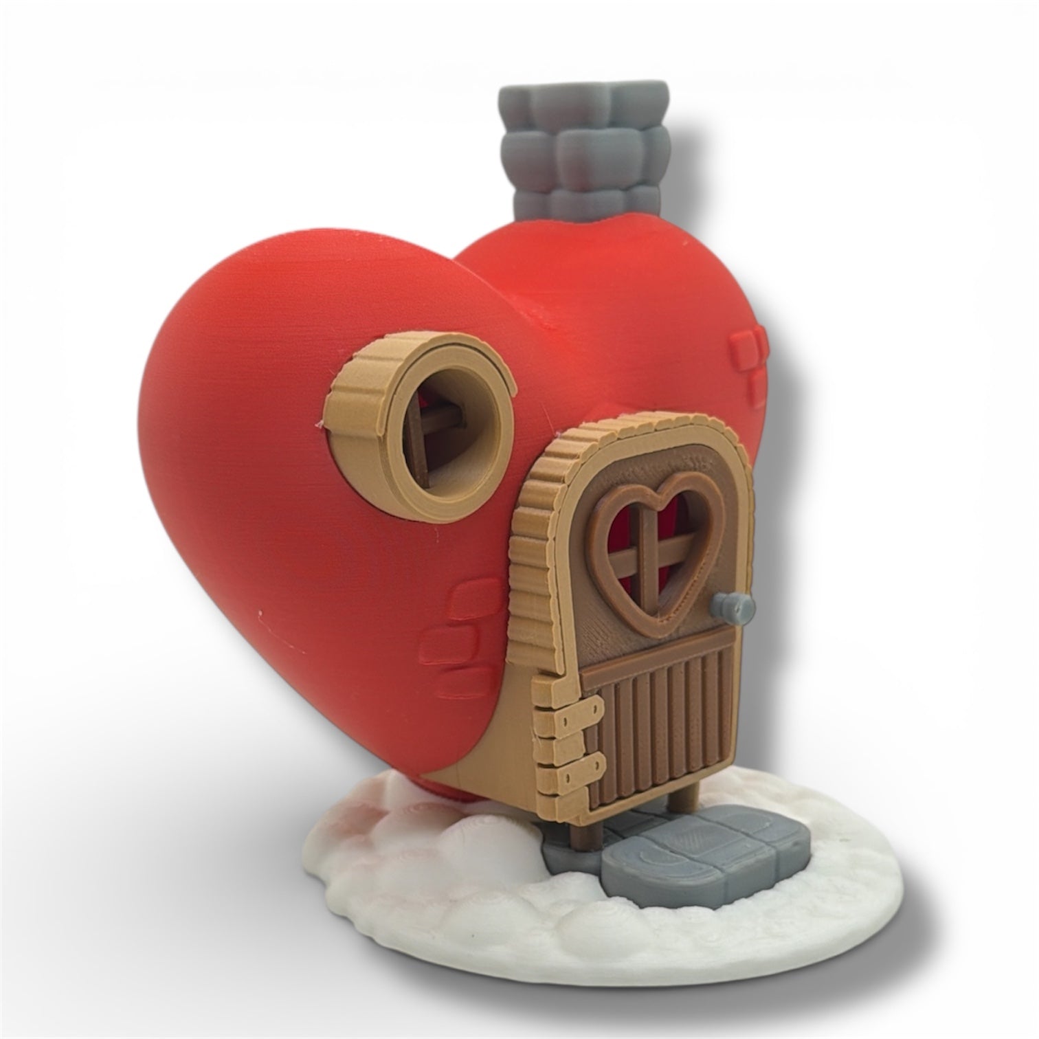 Adorable Heart Cottage Desk Décor – Whimsical Valentine Mini House